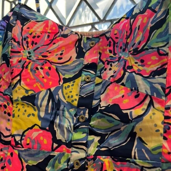 Lilly Pulitzer Easton Dress - Capri Soleli Size 16 - Picture 3 of 4